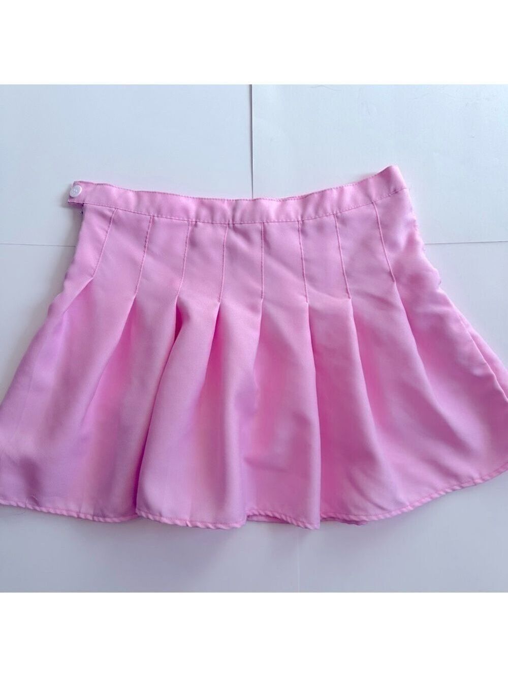 Y2K PINK PLEATED MINI SKIRT WITH BUILT IN SHORTS